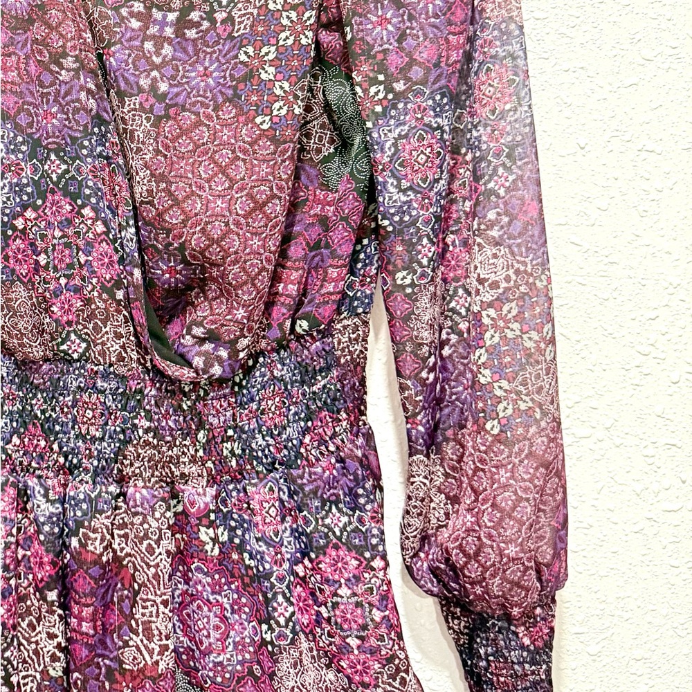 Michael Kors Patchwork Georgette Ruffled Wrap Dre… - image 6